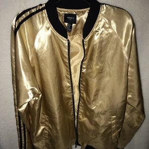 Golden bomber jacket